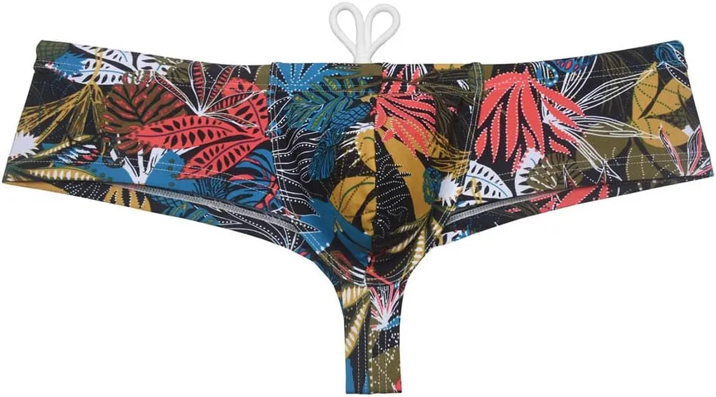 OROCOJUCO Mens Swimwear Skimpy Briefs Bikini Brazilian Cut Surf Shorts Board Cheeky Swim Trunks