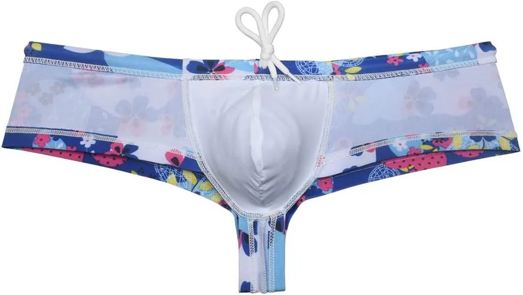 OROCOJUCO Mens Swimwear Skimpy Briefs Bikini Brazilian Cut Surf Shorts Board Cheeky Swim Trunks