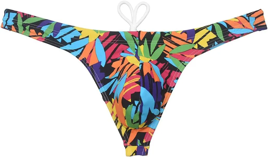 OROCOJUCO Sexy Men's Swim Thong Bikini Swimwear Board Surf Short Trunks Contour Pouch Tangas Swimsuit