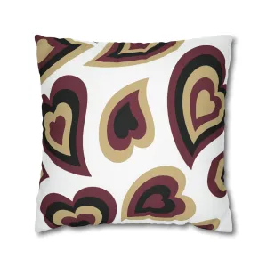 Retro Heart Pillow - garnet & gold, Heart Pillow, Hearts, Valentine's Day, FSU, Elon, Boston College, Bed Party Pillow, Camp, dorm decor,
