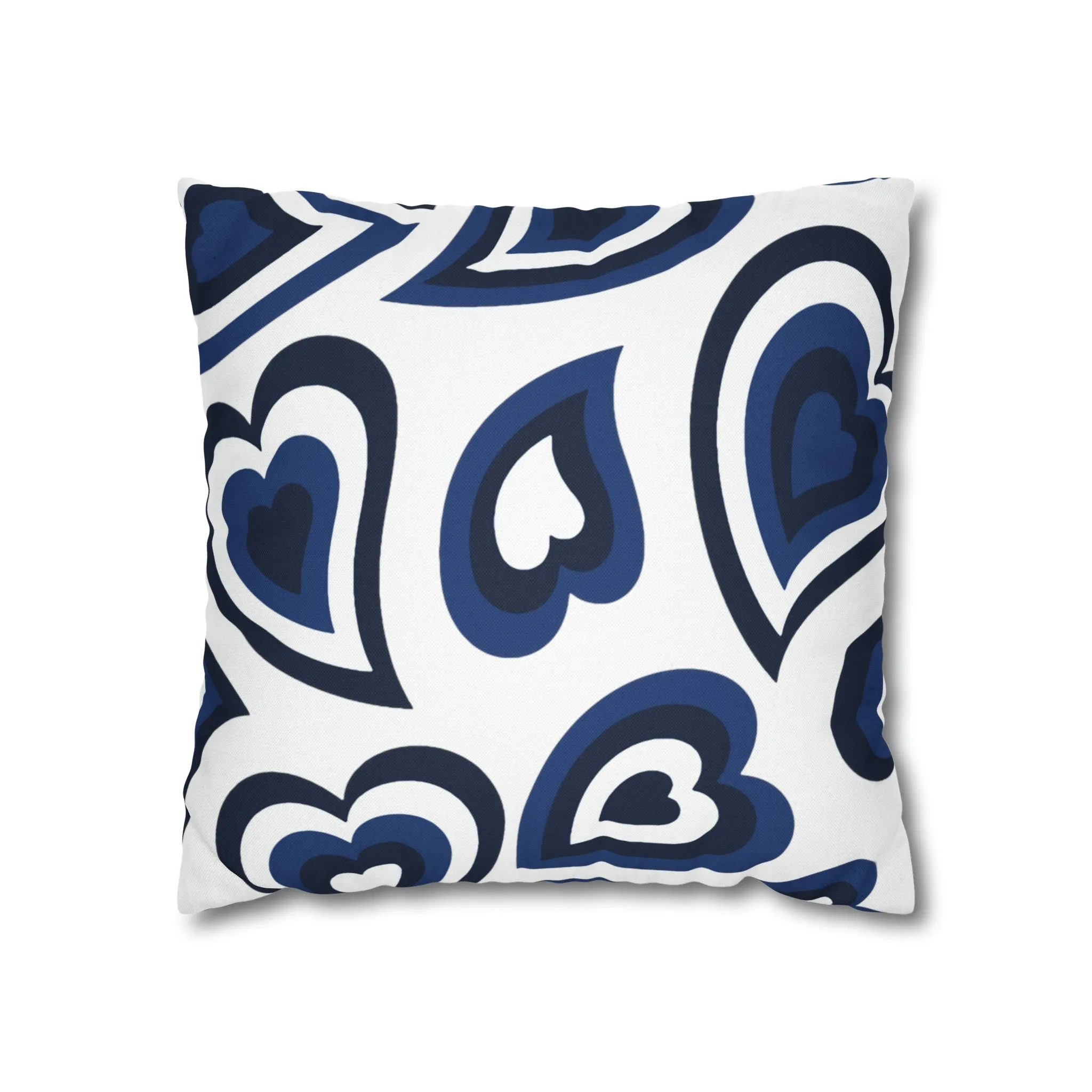 Retro Heart Pillow - Navy & White, Heart Pillow, Hearts, Valentine's Day, Penn State, Bed Party Pillow, Sleepaway Camp Pillow, We Are