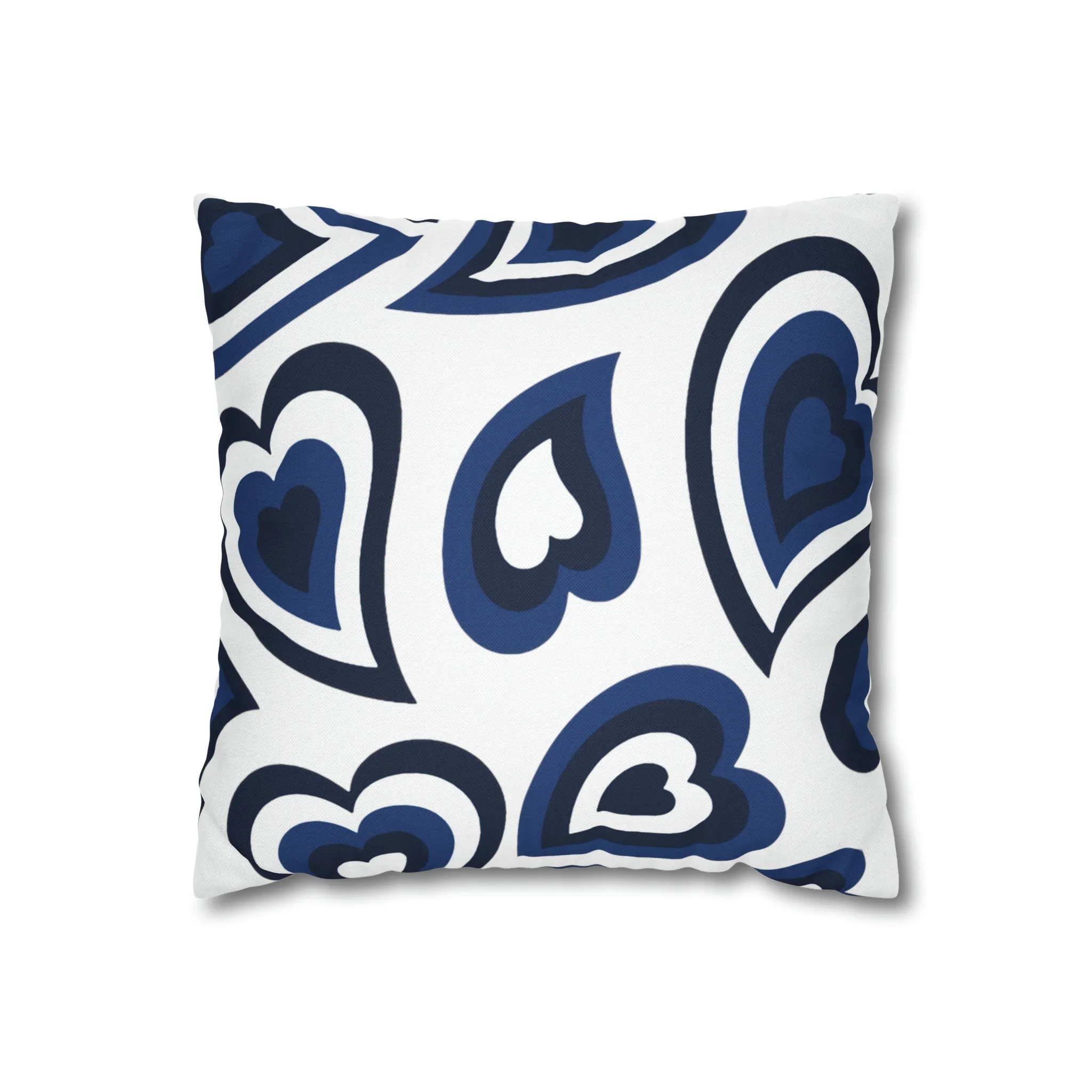 Retro Heart Pillow - Navy & White, Heart Pillow, Hearts, Valentine's Day, Penn State, Bed Party Pillow, Sleepaway Camp Pillow, We Are