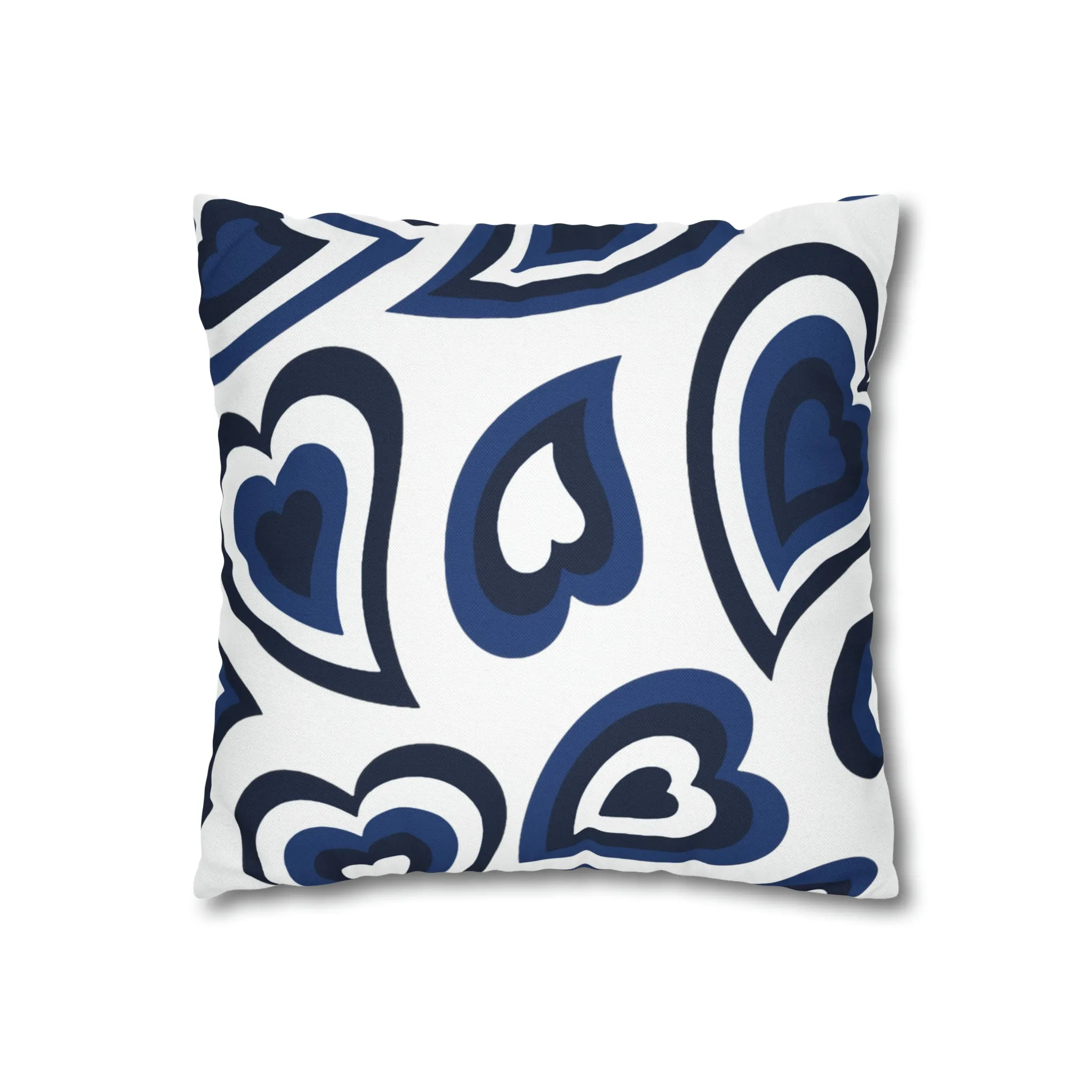 Retro Heart Pillow - Navy & White, Heart Pillow, Hearts, Valentine's Day, Penn State, Bed Party Pillow, Sleepaway Camp Pillow, We Are