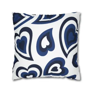 Retro Heart Pillow - Navy & White, Heart Pillow, Hearts, Valentine's Day, Penn State, Bed Party Pillow, Sleepaway Camp Pillow, We Are