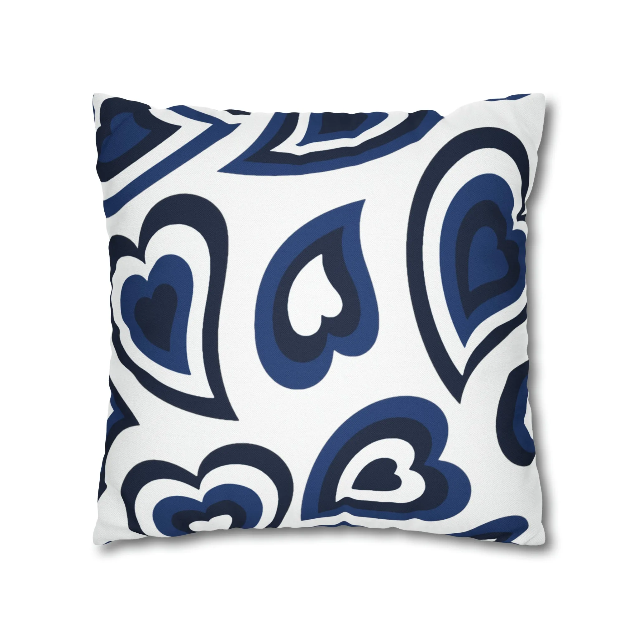 Retro Heart Pillow - Navy & White, Heart Pillow, Hearts, Valentine's Day, Penn State, Bed Party Pillow, Sleepaway Camp Pillow, We Are