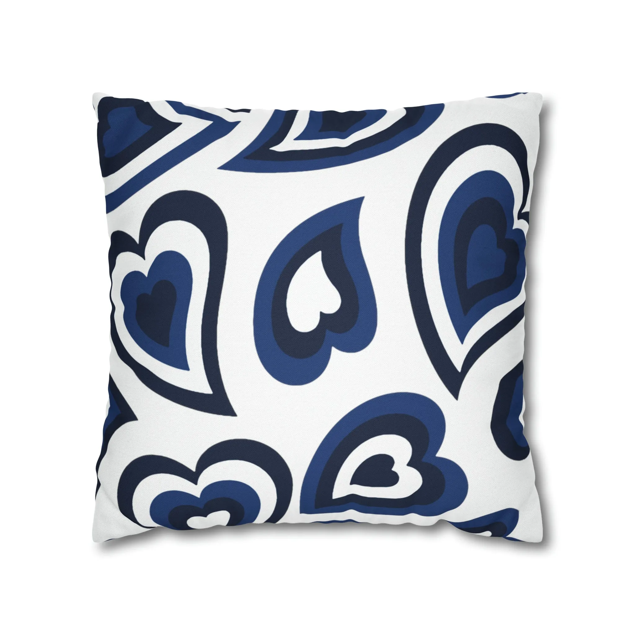 Retro Heart Pillow - Navy & White, Heart Pillow, Hearts, Valentine's Day, Penn State, Bed Party Pillow, Sleepaway Camp Pillow, We Are
