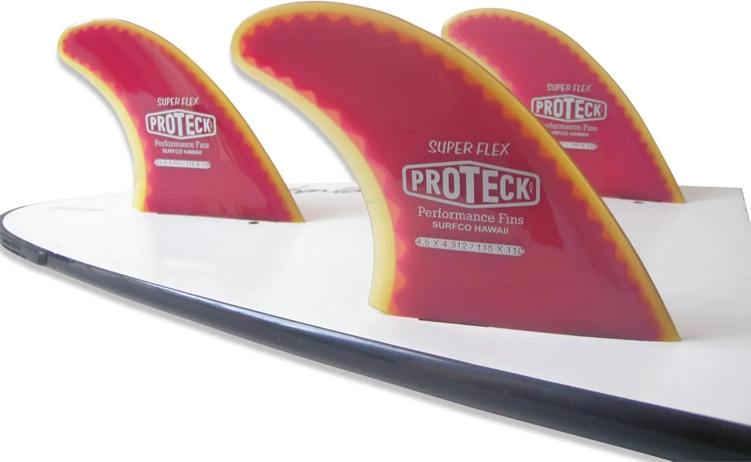 SurfCo - Pro Teck 4.50" Super Flex Thruster Set for FCS