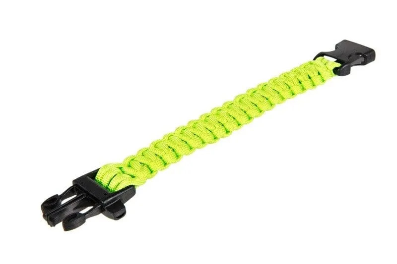 Survival Bracelet (Fastex) - Lime