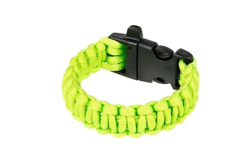 Survival Bracelet (Fastex) - Lime