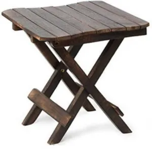 SZHC Beautiful Wooden Folding Side Table Coffee Table 12 Inch (Square)