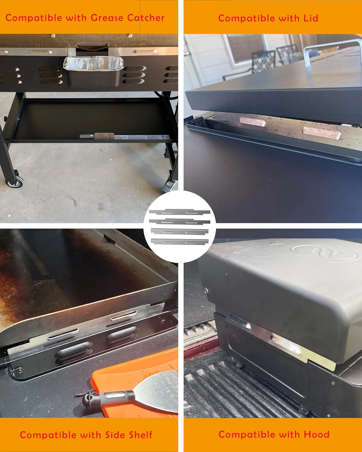 Upgraded Wind Guards for 36 inch Blackstone Griddle, Blackstone Griddle Accessories, Magnetic 430 Stainless Steel Wind Screens, Hold Heat, Protect Flame, Save Gas