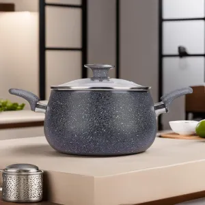 USHA SHRIRAM Non Stick Biryani Handi (5L) | Casserole with Lid | Aluminium Handi For Cooking | Biryani Pot | Cook N Serve Pot With Lid | Gas & Induction Handi | Cooking Handi Pot