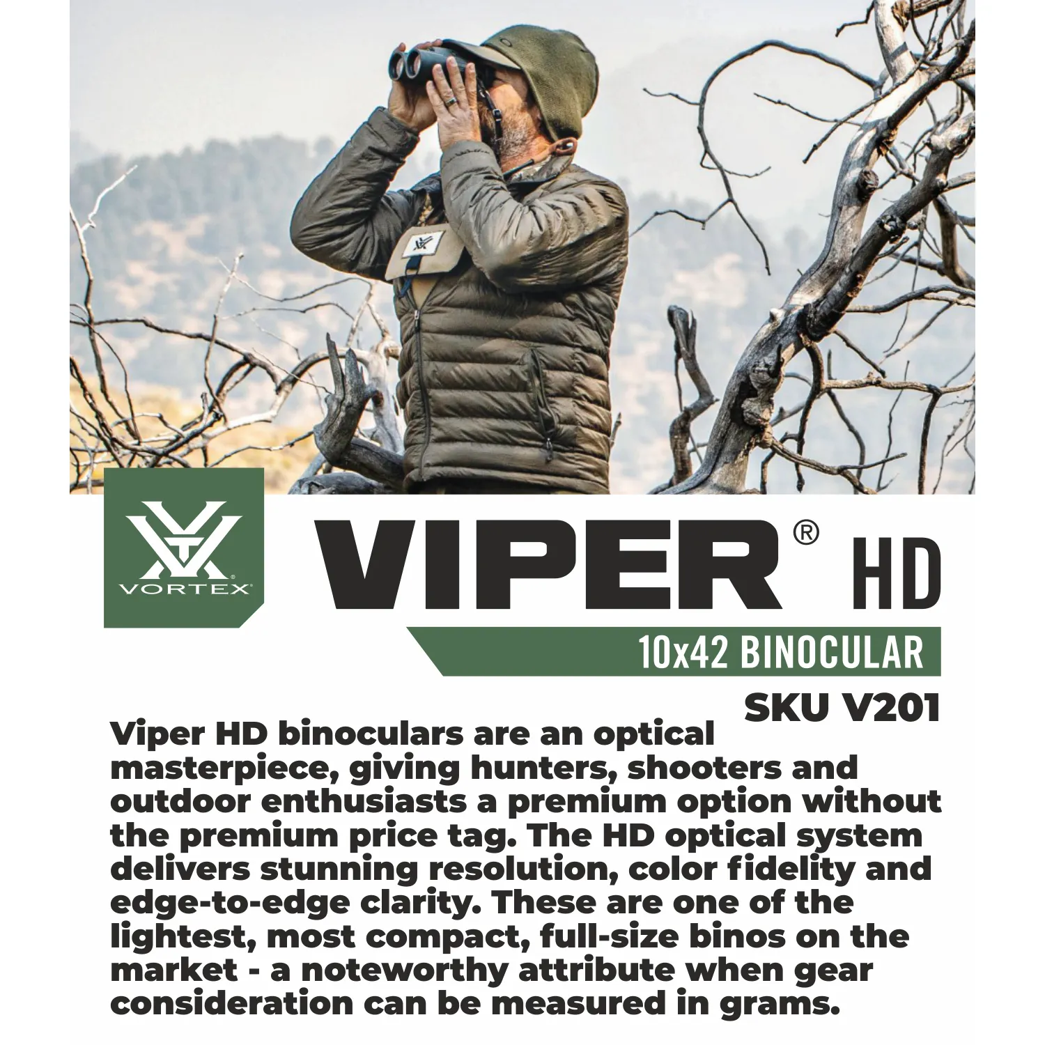 Vortex Optics Viper HD 10x42 Binocular (V201)
