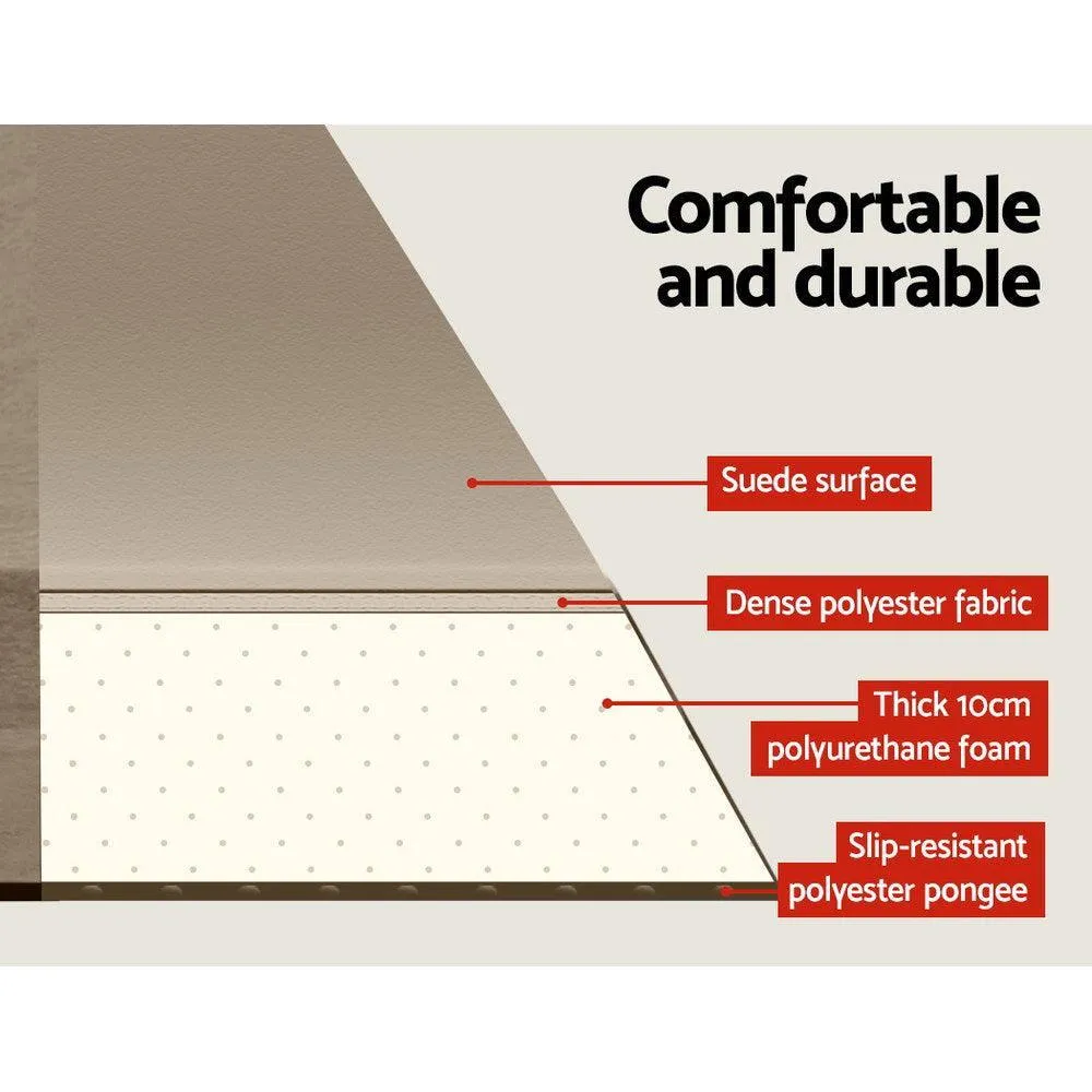 Weisshorn Double Size Self Inflating Mattress Mat 10CM Thick Coffee