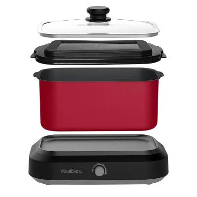 West Bend 6qt Versa Cooker with Bag - Red