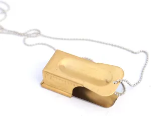 WW2 US Cricket Clicker Paratrooper Clacker with Strap D-Day Airborne Whistle Golden Color