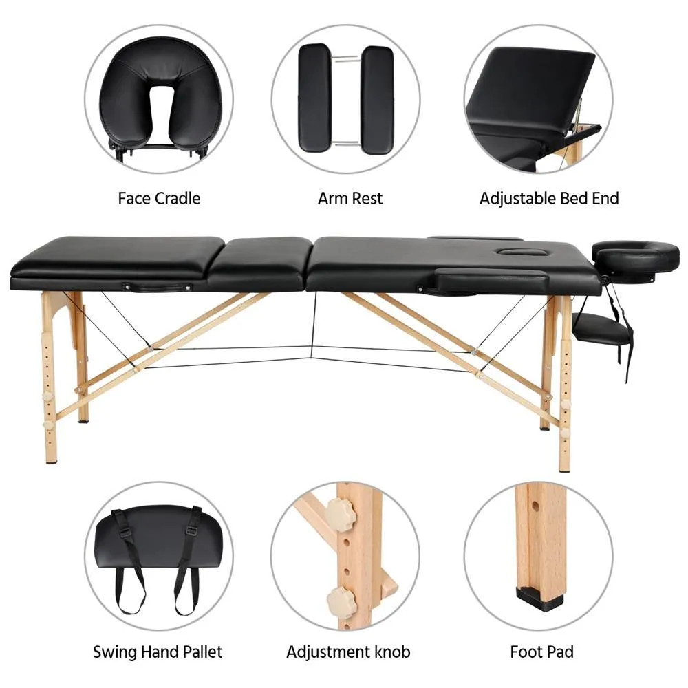 Yaheetech 84 Inch Adjustable 3 Fold Salon Massage Bed