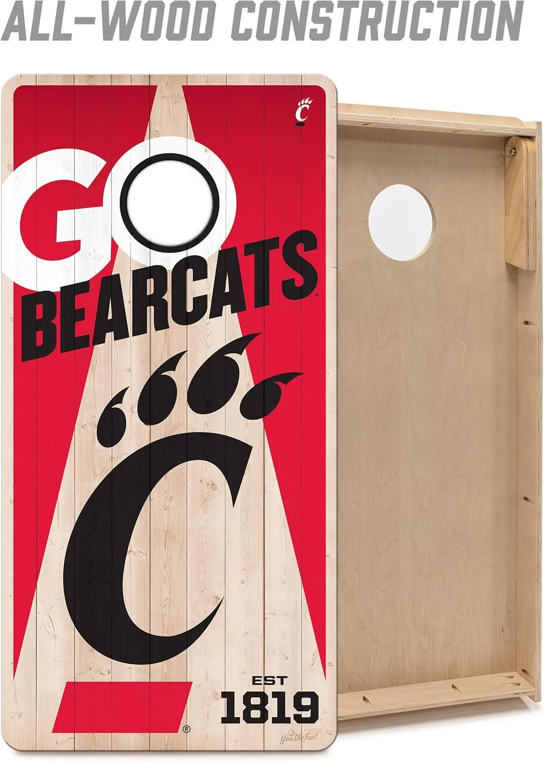 YouTheFan NCAA 2 x 4 Professional Wood Cornhole Game
