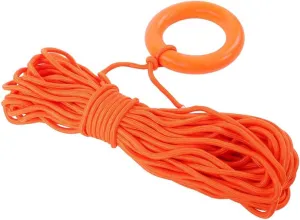 YUEWO Water Floating Lifesaving Rope with Buckle and Hand Ring Professional Throwing Rescue Rope, for Rowing, Surfing, Fishing, Rafting, Water Rescue Equipment, Orange